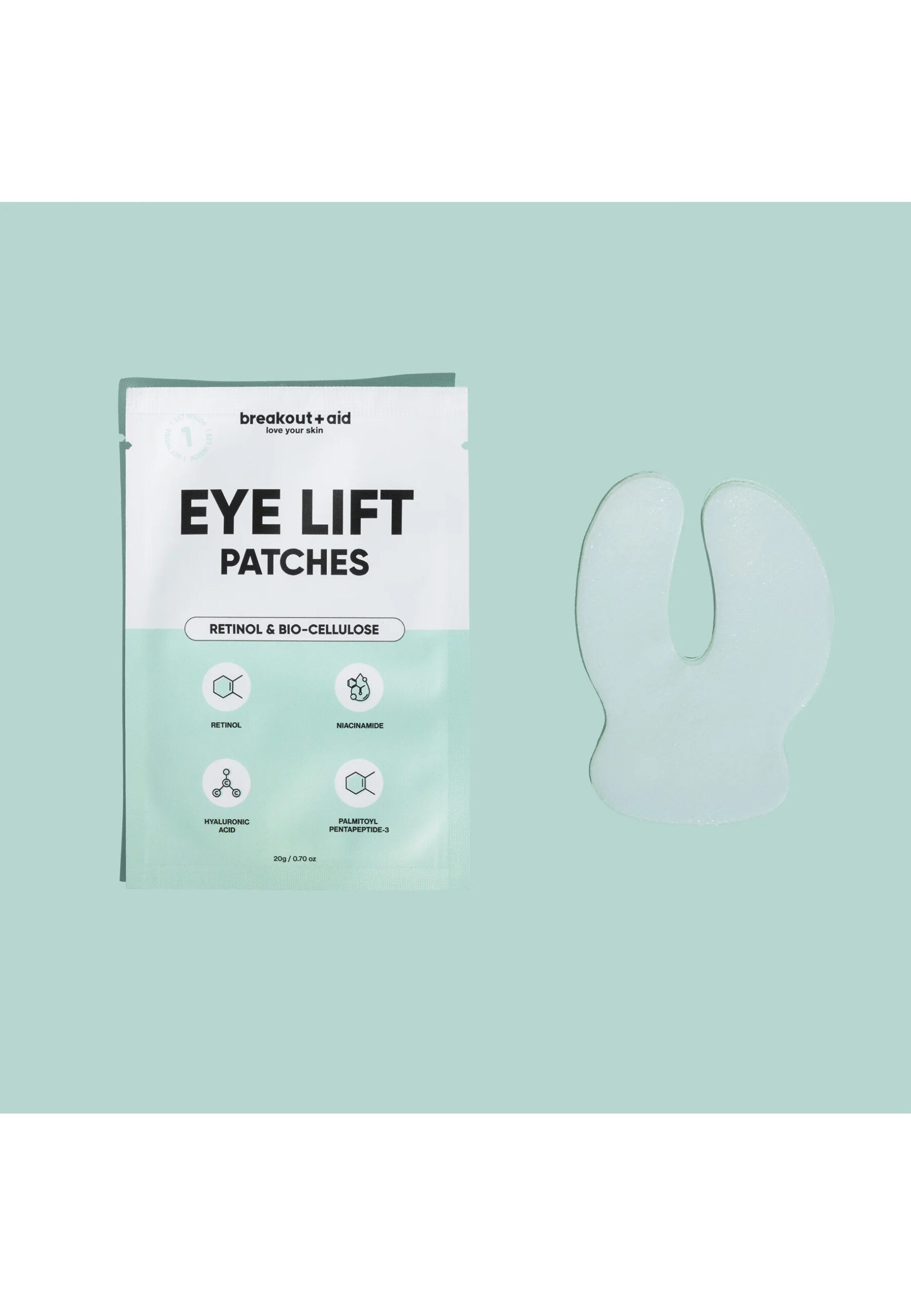 Eye lift patches retinol & bio-cellulose